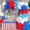 Red White and Blue Balloon Garland Arch Kit, 102 Pcs Royal Light Blue Red White Patriotic 4th of July Latex Balloon Arch for Boys Men Baseball Birthday Baby Shower Nautical Labor Day Party Decorations